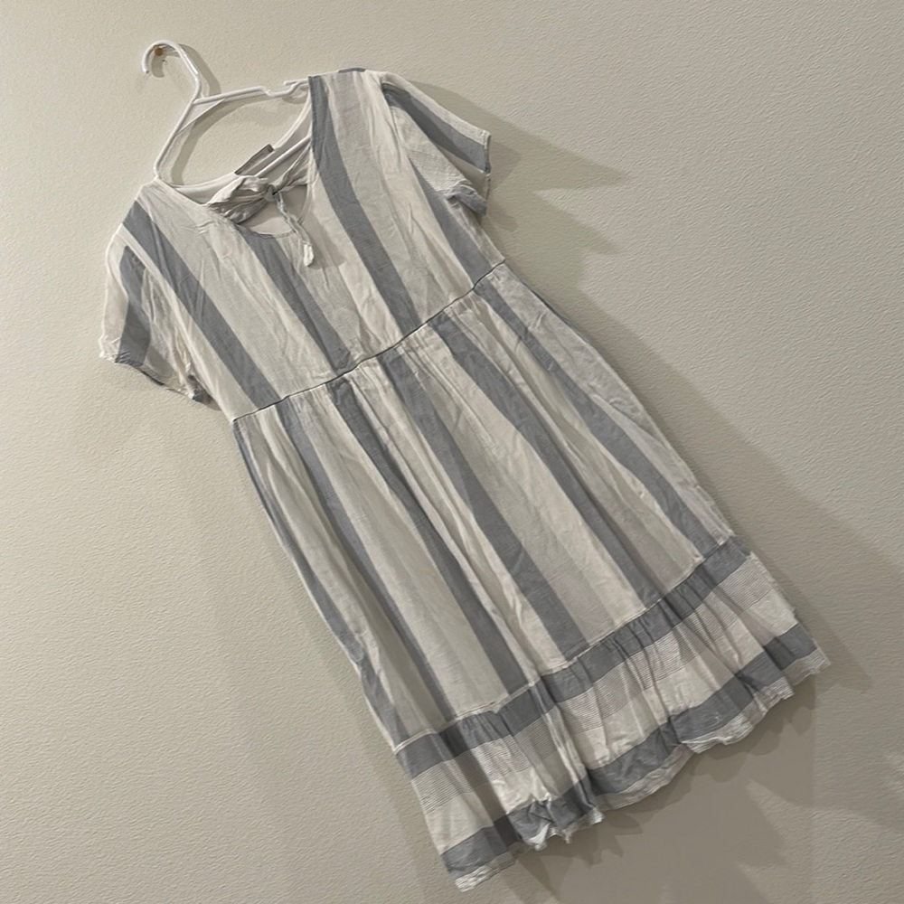 Midi Sailor Dress with Tie Front Detail